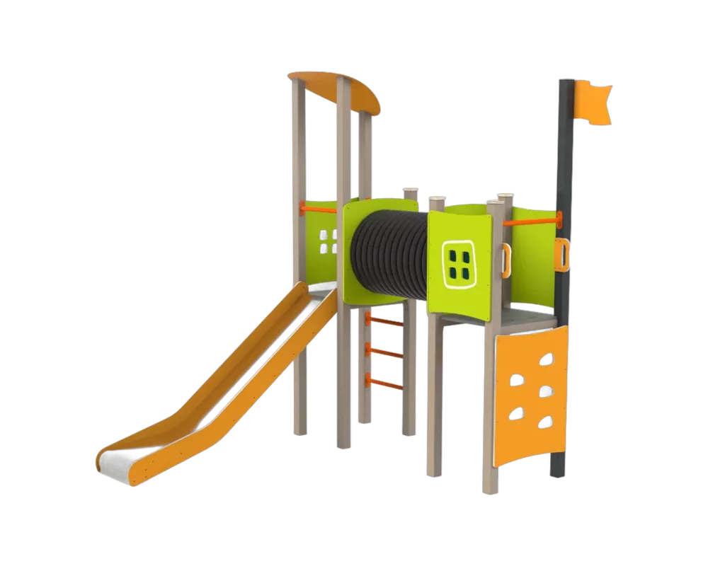 View full screen Two-tower play castle "Eco" 1200