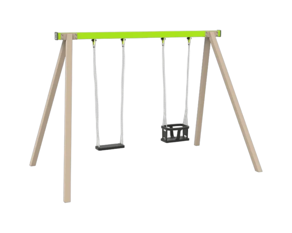 Swing with seat and baby seat