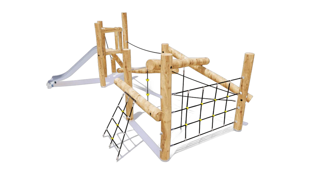 Play complex with stainless steel slide "Eco"