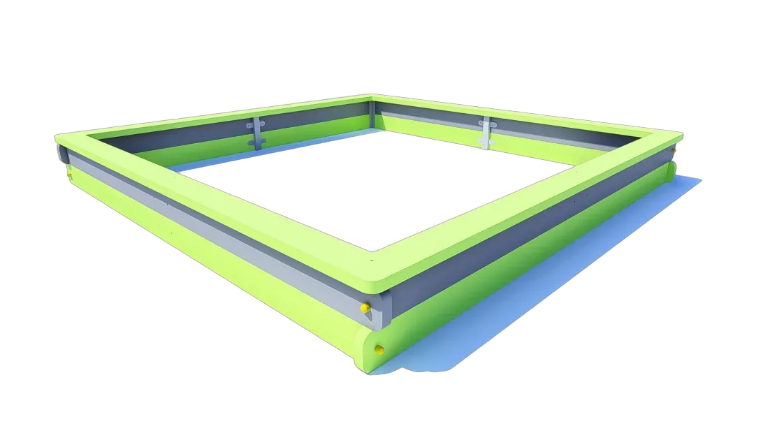Large wooden sandbox