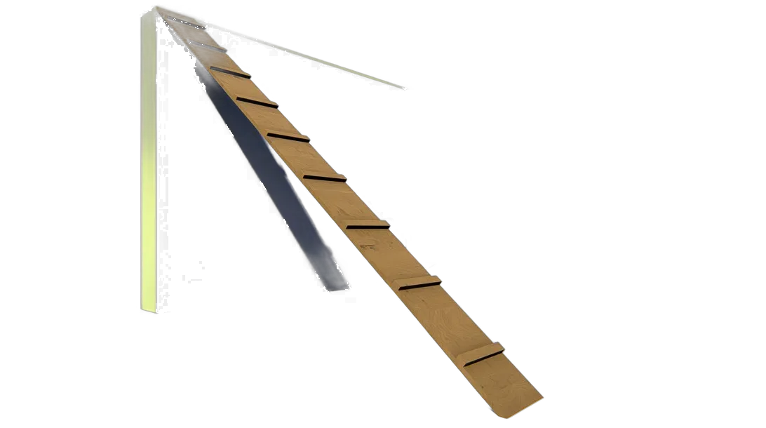 Wall with sloping board