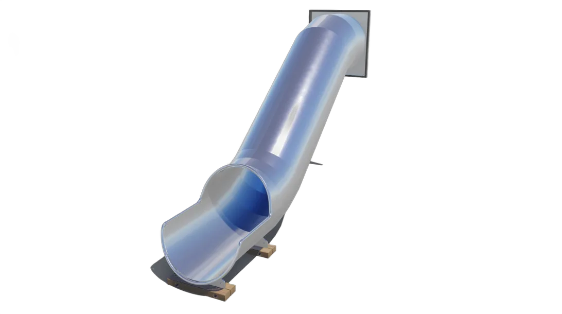 View full screen Straight stainless steel tube slide