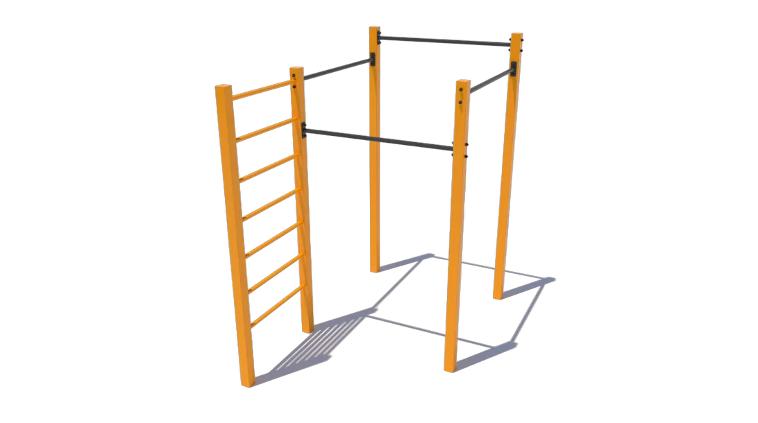 View full screen Pull-up bars with wall bars, rings and parallel bars