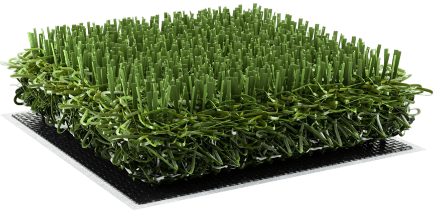 Synthetic turf with an impact-attenuating underlay